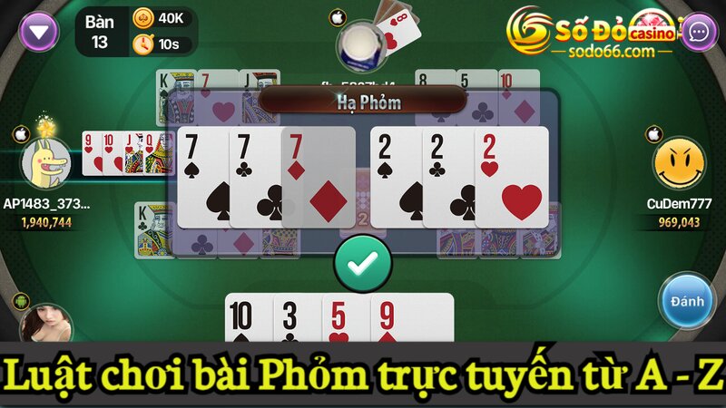 Luật chơi Phỏm SODO66