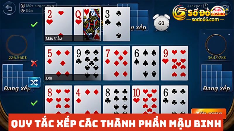 Quy tắc chơi mậu binh theo các thành phần bài 