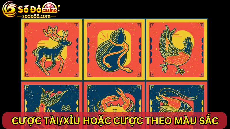 Thoả thích lựa chọn cược Tài/Xỉu hoặc cược theo màu sắc