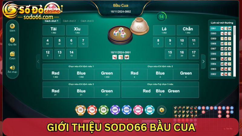 Tổng quan thông tin và ưu điểm của SODO66 Bầu Cua